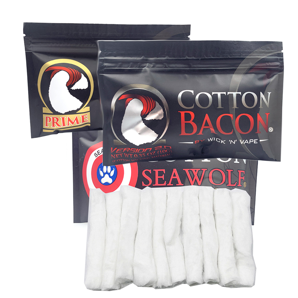 Vaping Goods - 2Pack Baumwolle Bacon Prime Silber Gold
